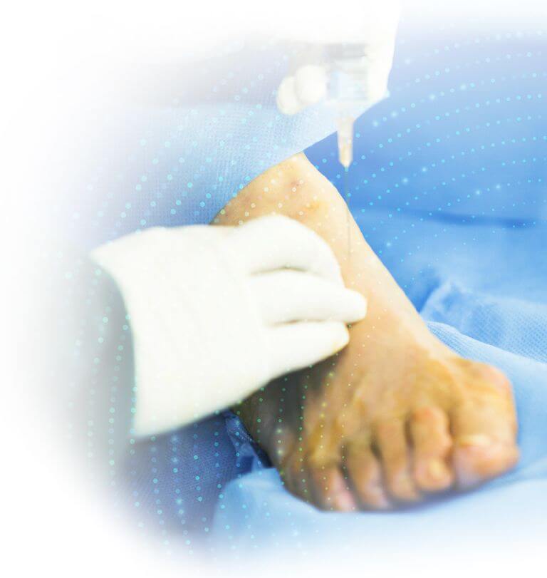 Surgeons Checking The patient ankle condition